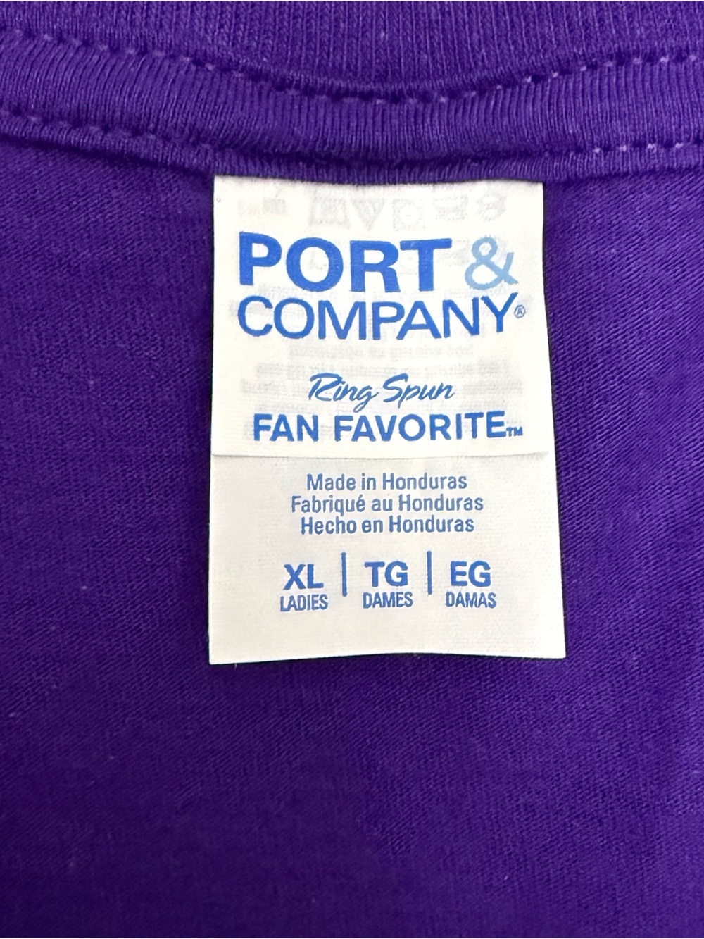 Purple Snoopy Valentine Tee with Pink Hearts. XL. NWOT - Picture 3 of 3